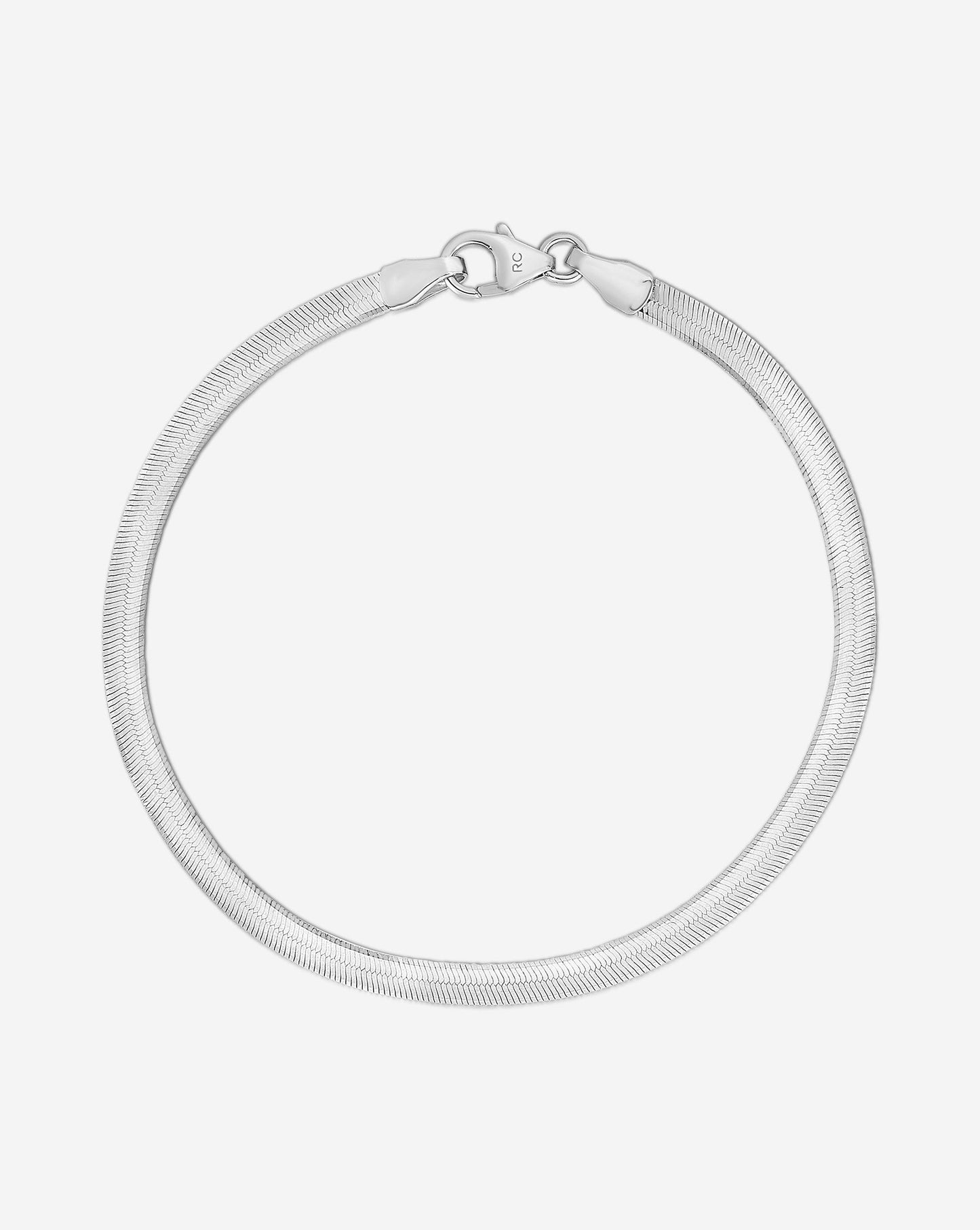 Ring Concierge Bracelets 3 mm / 7 in. Herringbone Bracelet 14k white gold
