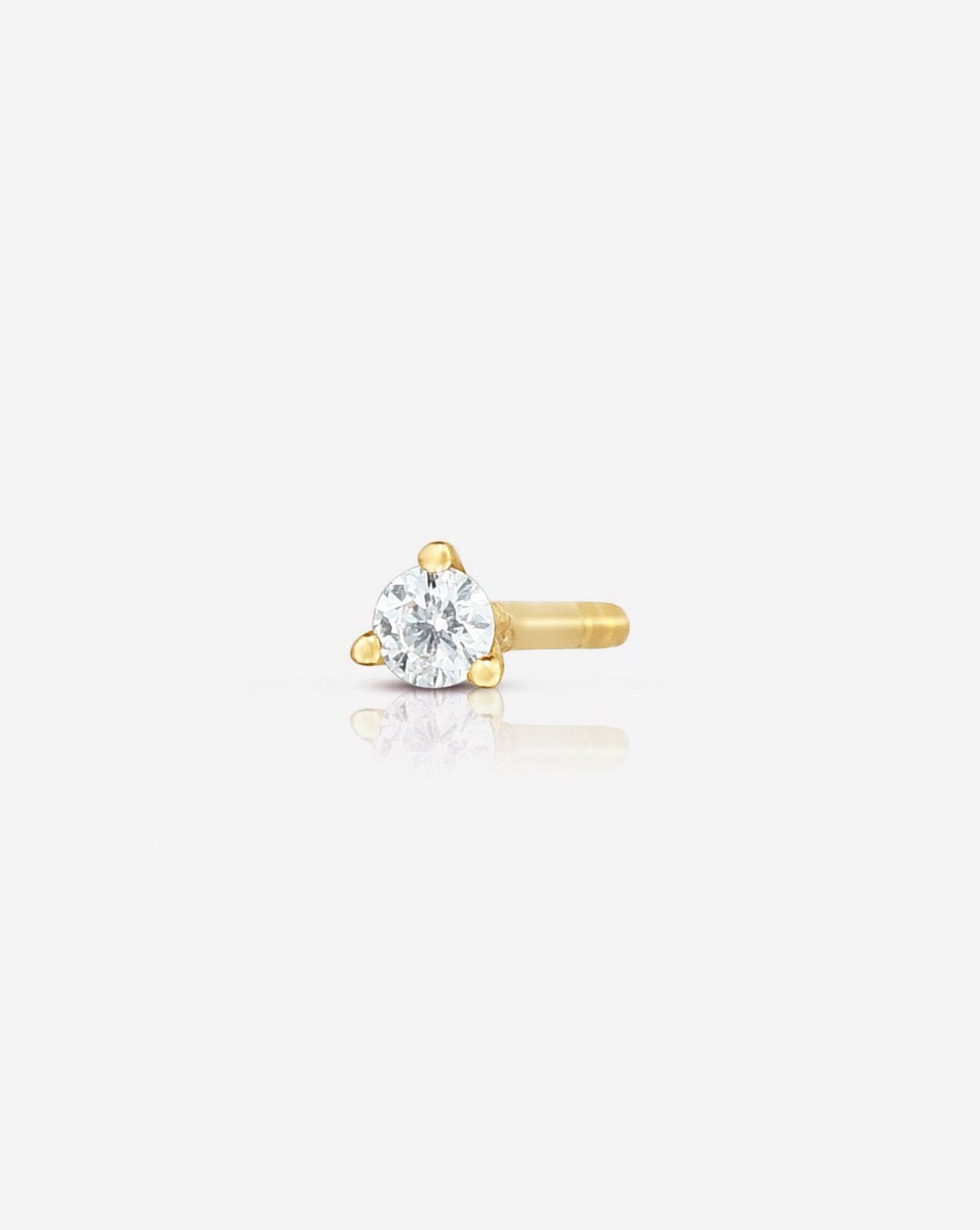 Ring Concierge Earrings 14k Yellow Gold / Single Stud Tiny Diamond Studs