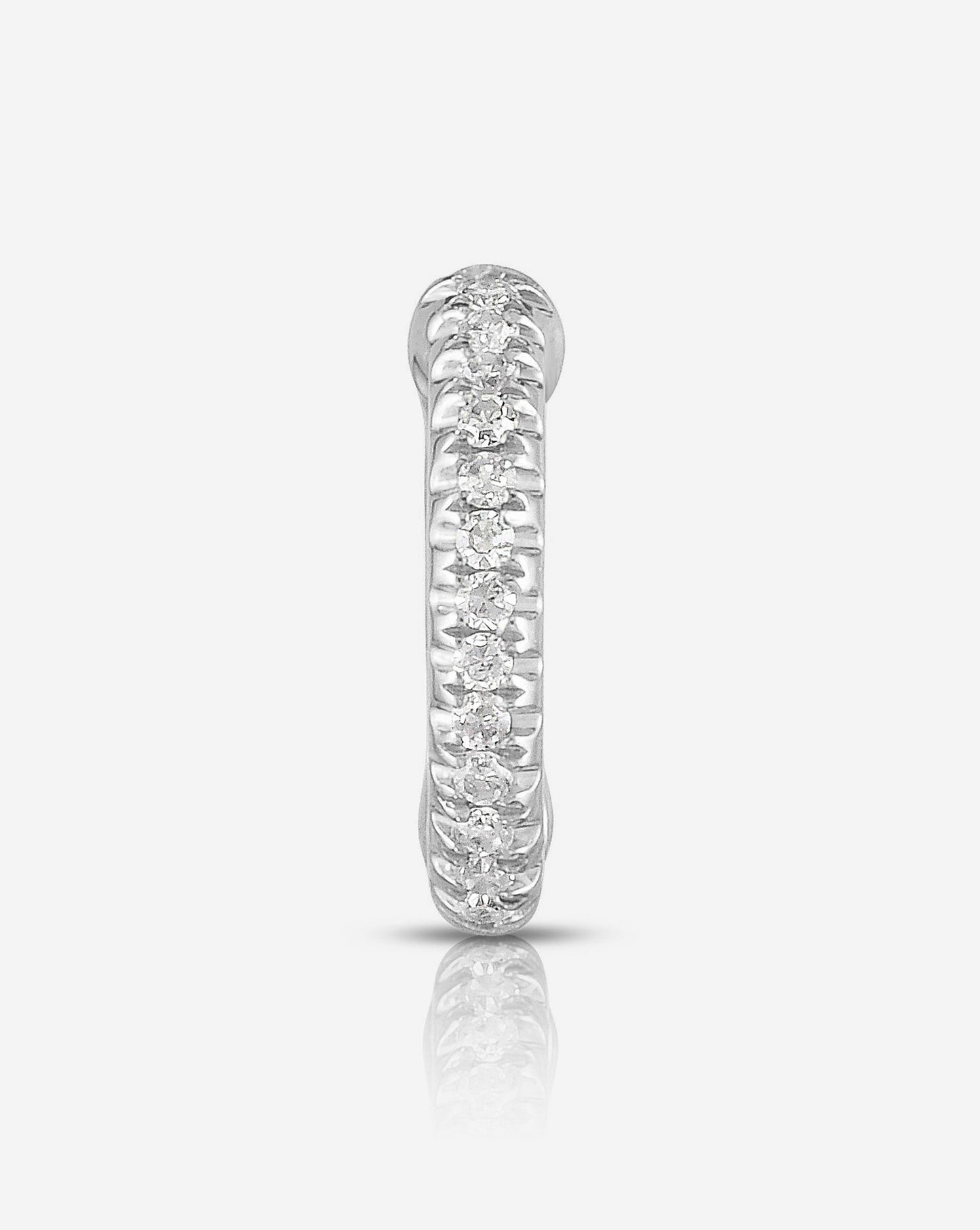 Ring Concierge Earrings Mini Diamond Ear Cuff - front image of diamond details