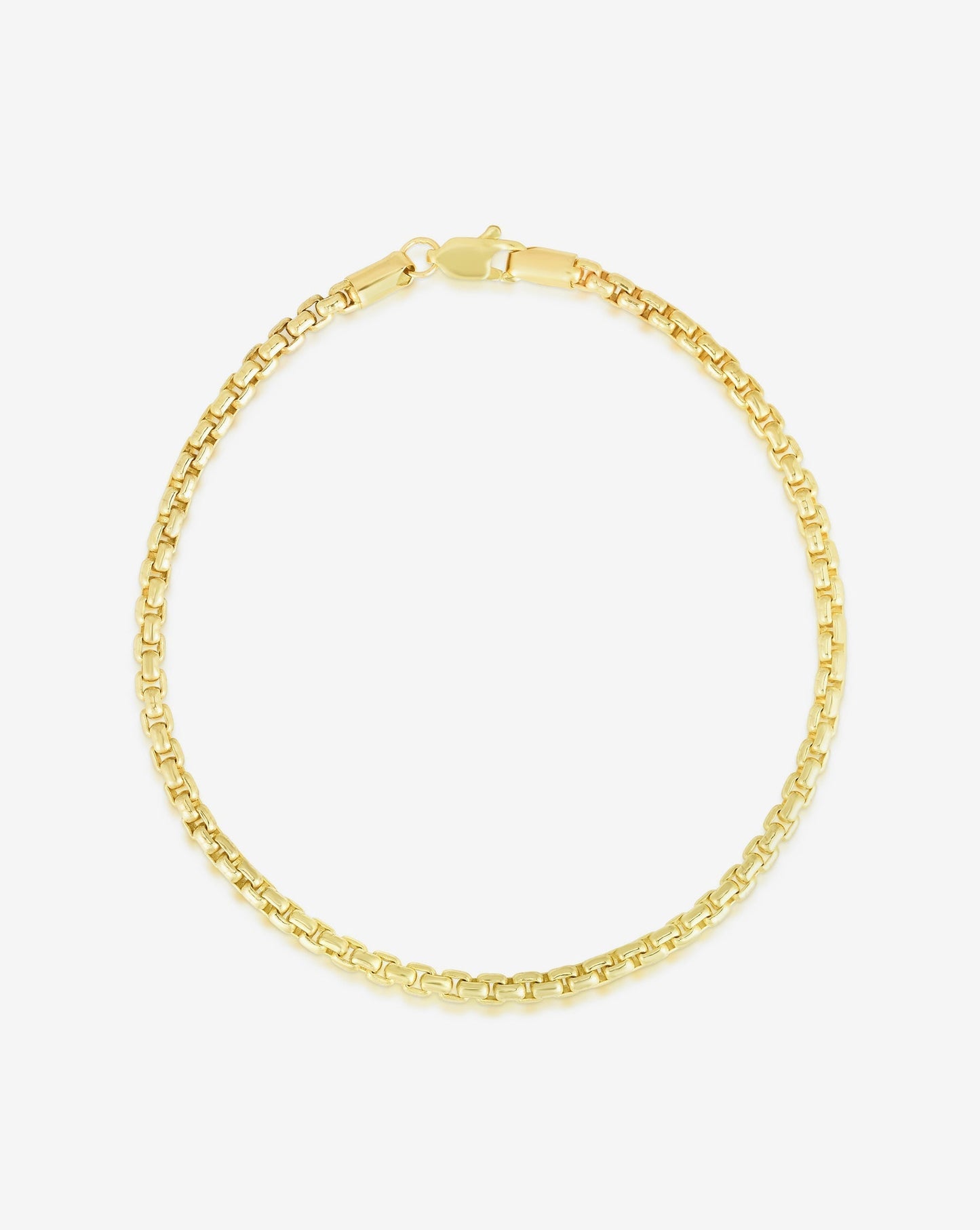 Ring Concierge Mens Men's Bracelets 3 mm Round Box Link Bracelet