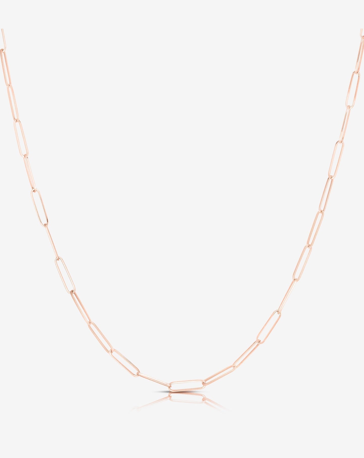 Ring Concierge Necklaces 14k Rose Gold / 18" Small Link Chain Necklace