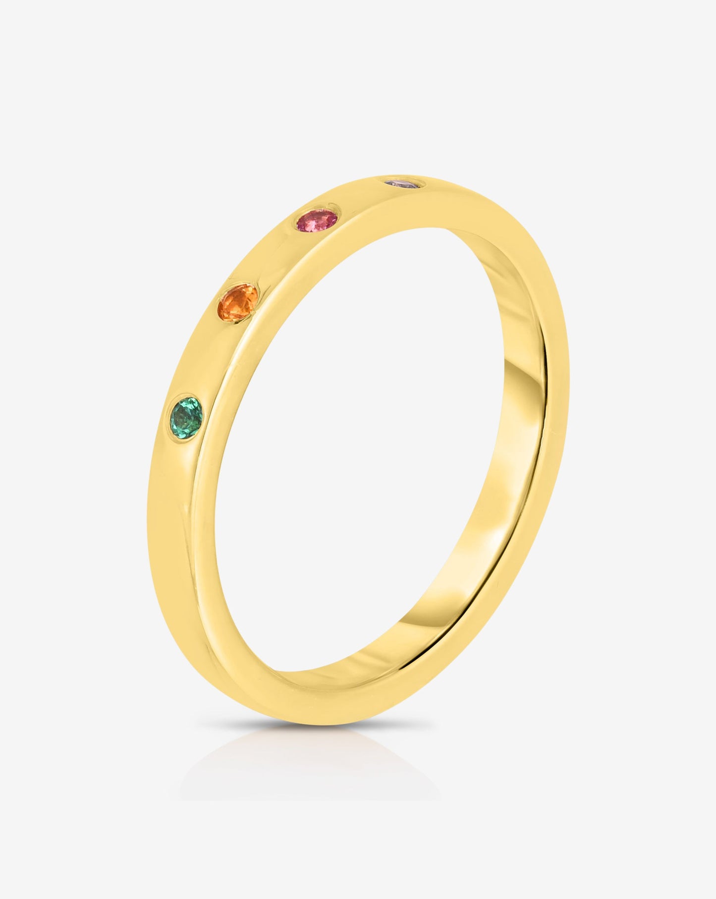 Ring Concierge Rings Inlay Birthstone Ring in 14K Yellow Gold