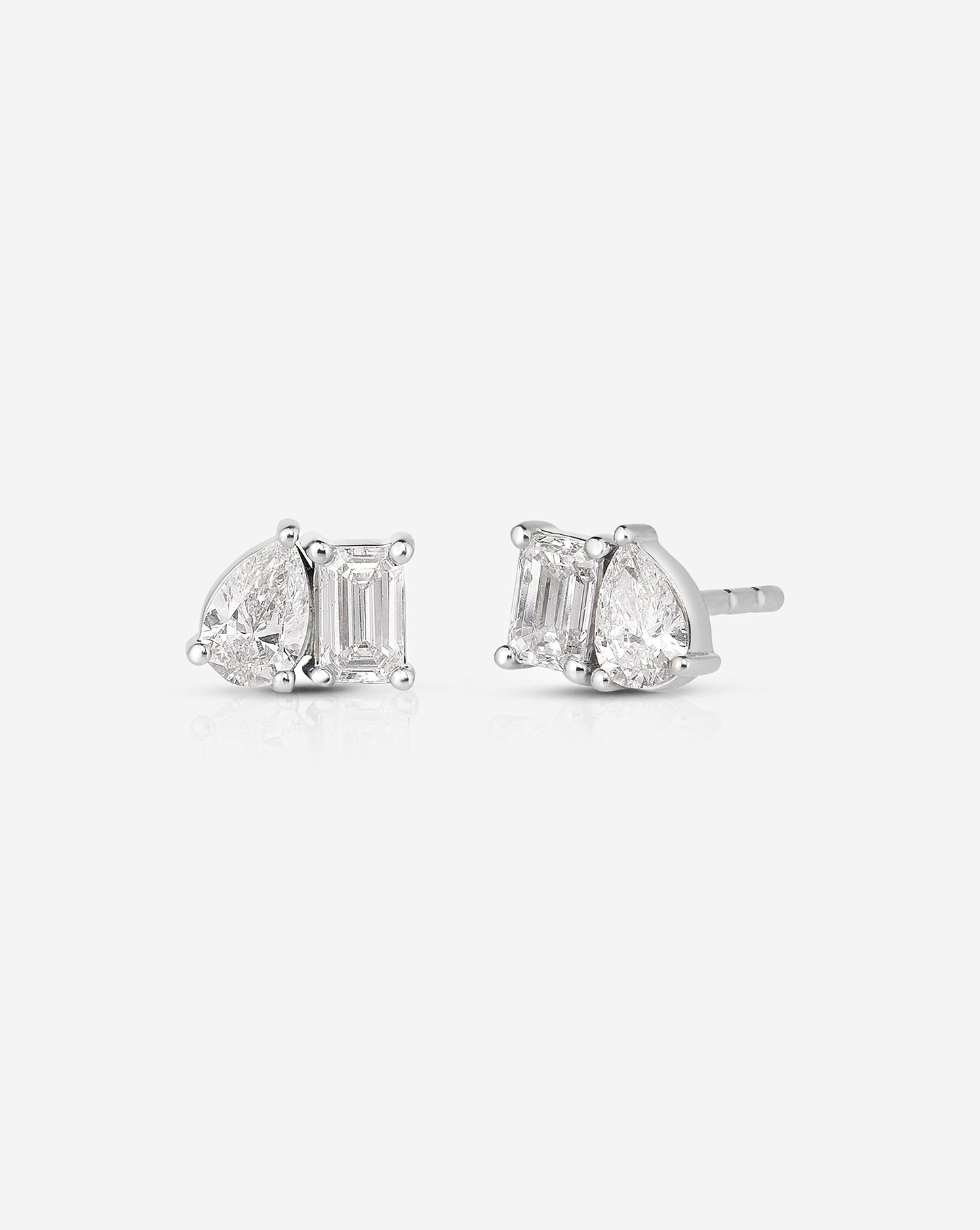 Ring Concierge Toi et Moi Diamond Studs 14k White Gold