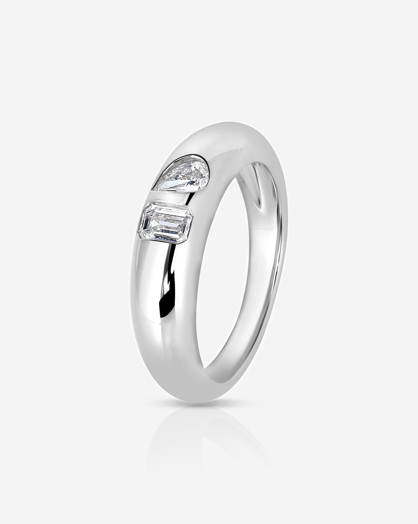 Toi et Moi Diamond Cloud Ring 14k White Gold