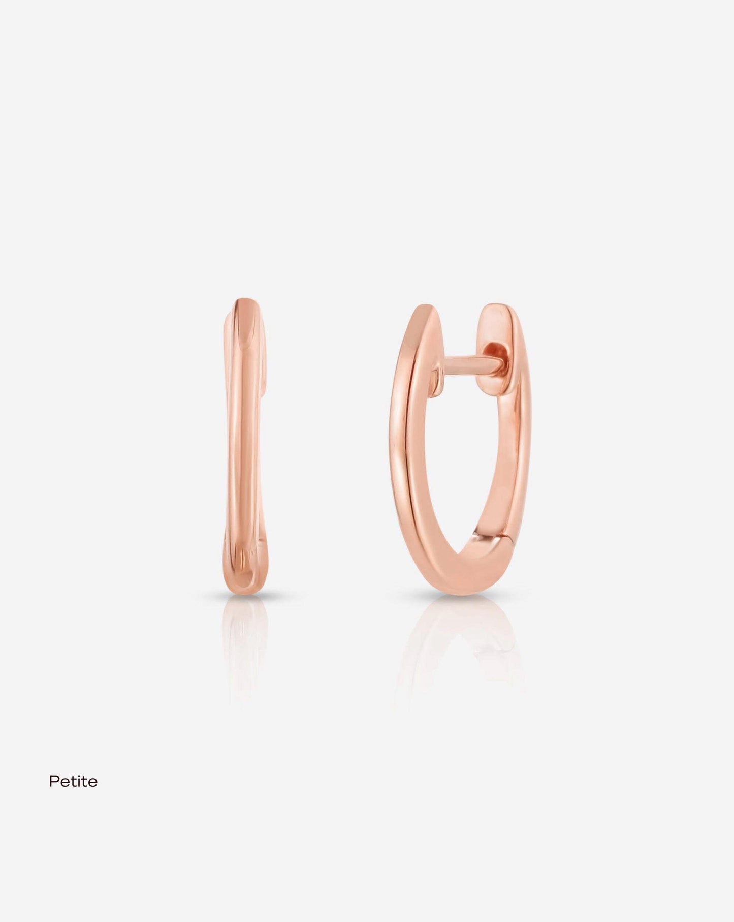 Ring Concierge Earrings Petite Gold Huggies 14k Rose Gold