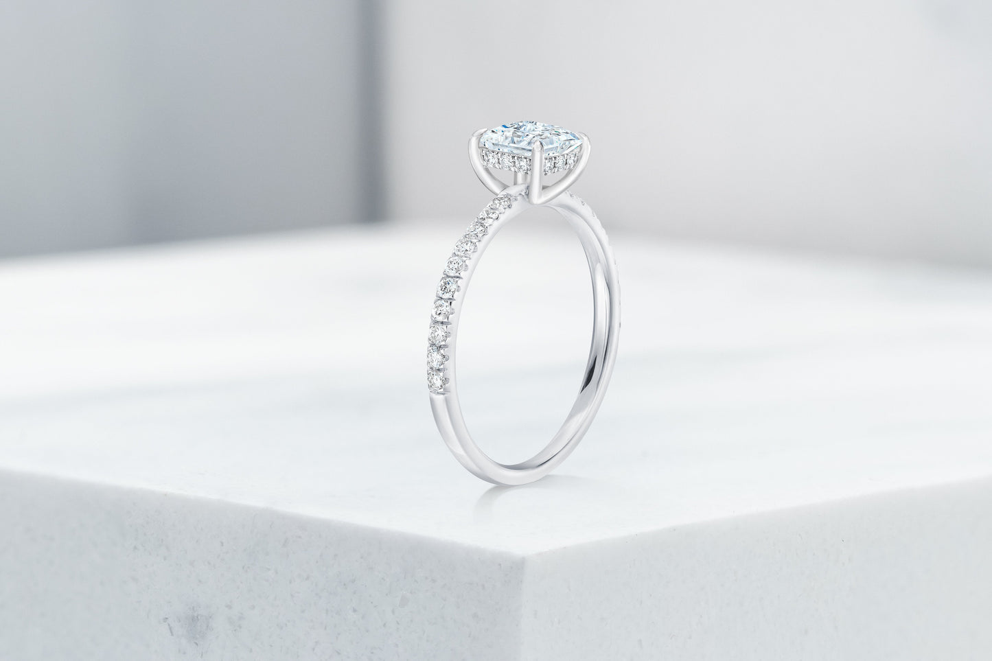 Vow Vow Engagement Rings Princess / Platinum / Hidden Halo Lexington 33324080824408