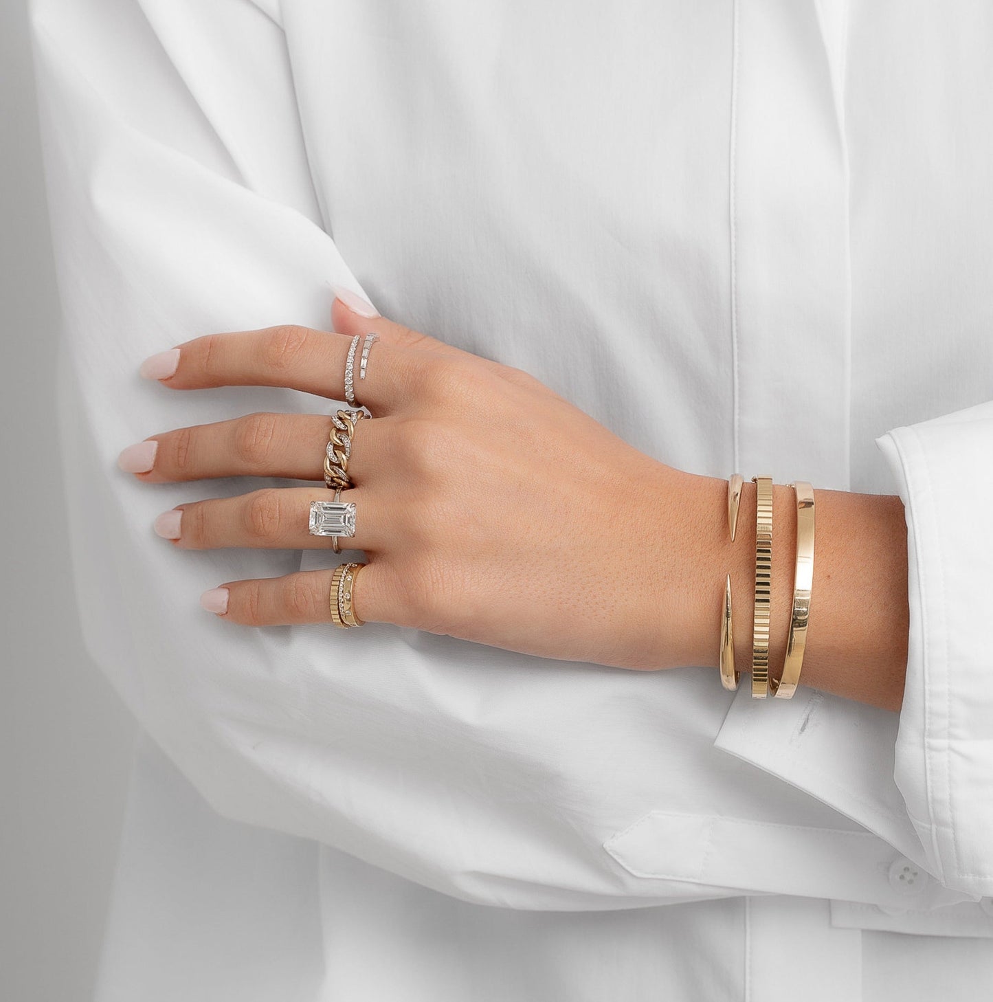 Whisper Thin Trio Emerald YG + HH 40677658296408