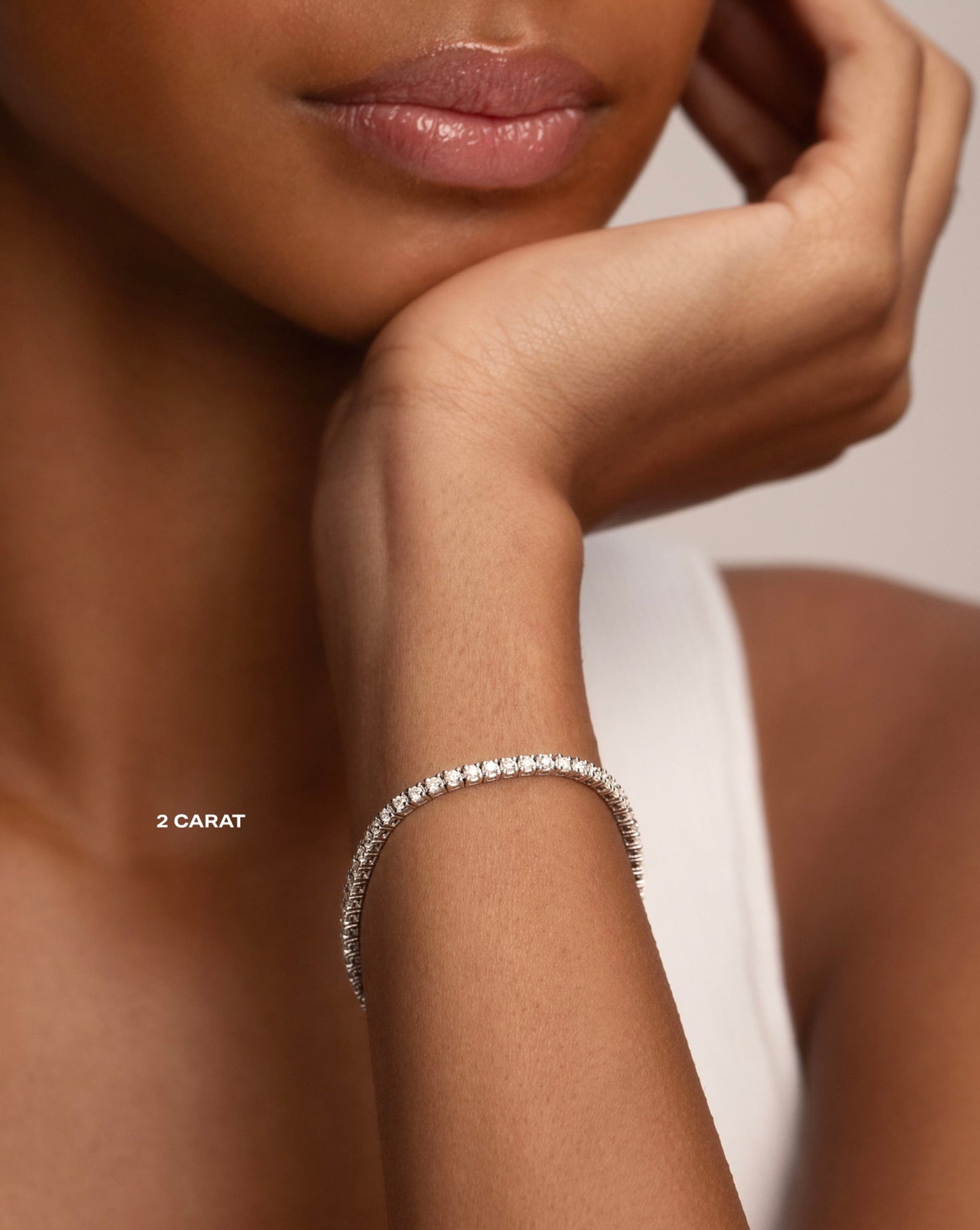 2ct Classic Diamond Tennis Bracelet on model