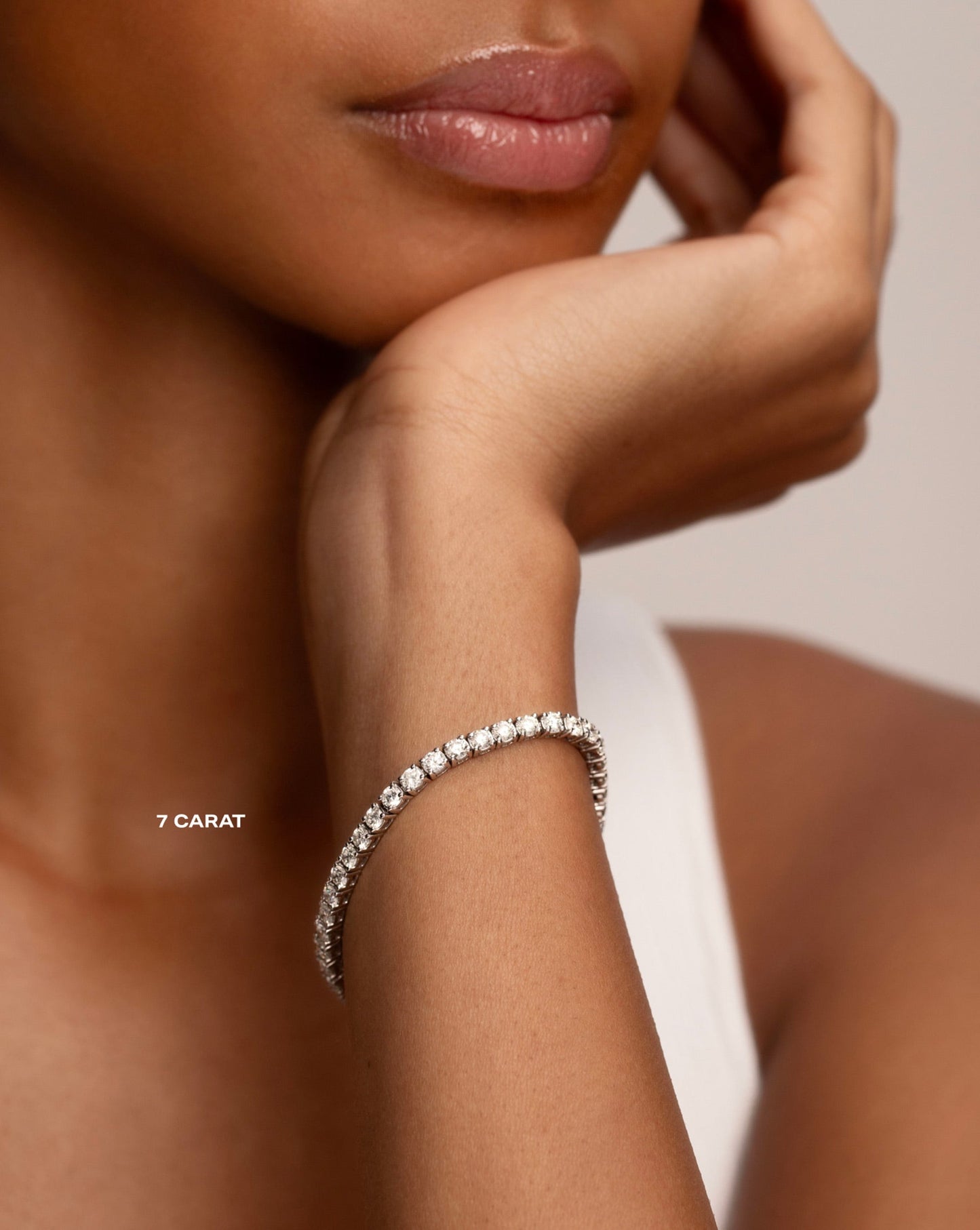7ct Classic Diamond Tennis Bracelet on model