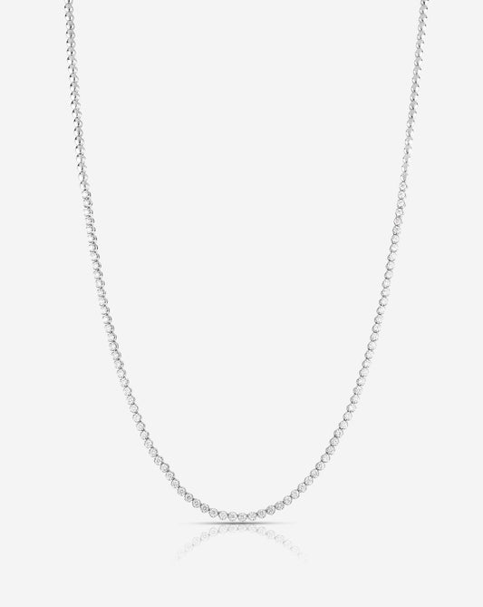 Ring Concierge Mini Diamond Tennis Necklace 14k White Gold