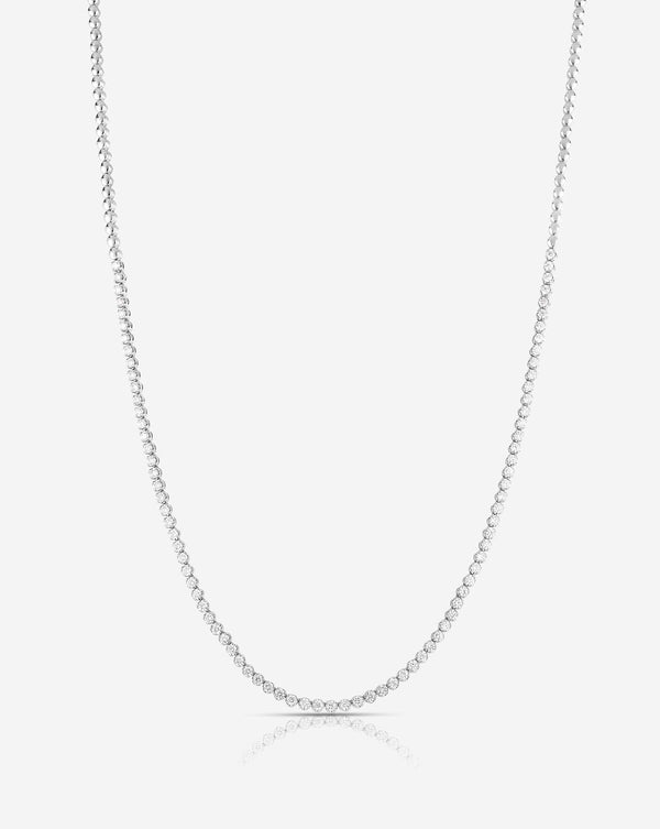 Ring Concierge Mini Diamond Tennis Necklace 14k White Gold