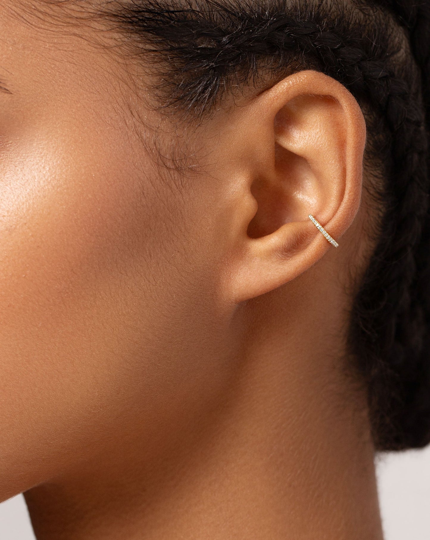 Diamond Ear Cuff on model