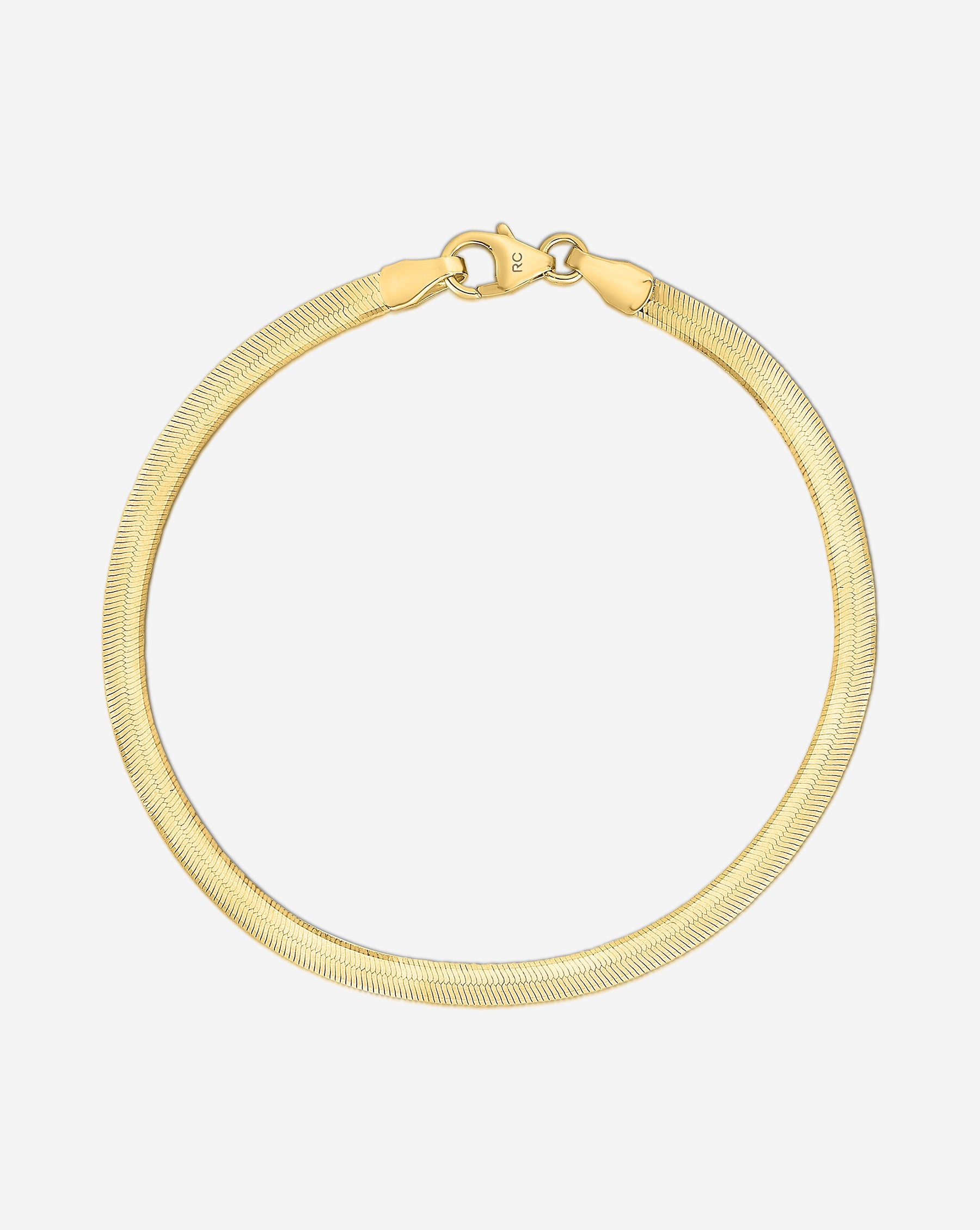 Ring Concierge Bracelets 3 mm / 7 in. Herringbone Bracelet 14k yellow gold