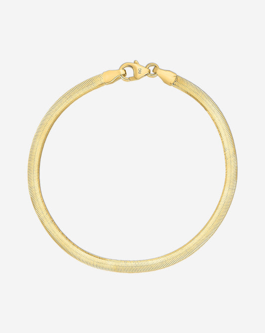Ring Concierge Bracelets 3 mm / 7 in. Herringbone Bracelet 14k yellow gold