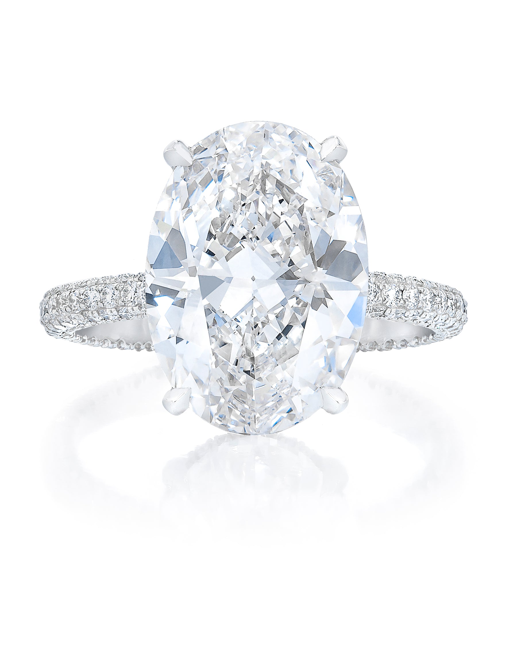 Bridal Engagement Rings The 'Devon' Floating Oval Engagement Ring