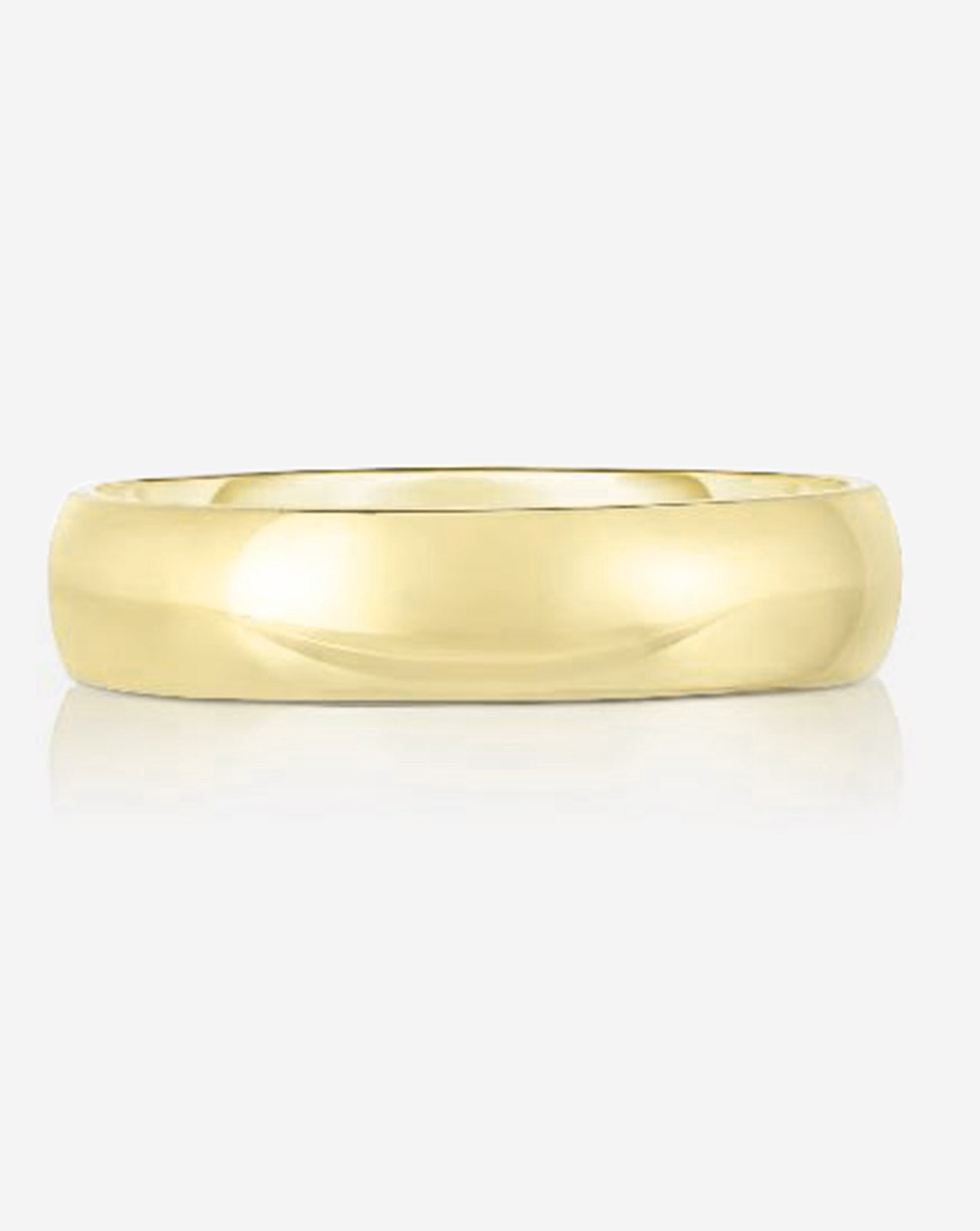 Bridal Mens Rings 14k Yellow Gold / 6.5 5 mm Comfort Fit Wedding Band