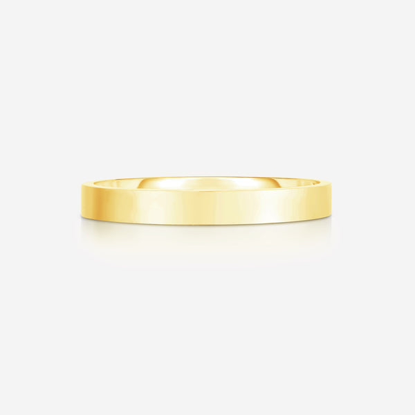 Bridal Mens Rings 3 mm Flat Comfort Fit Wedding Band
