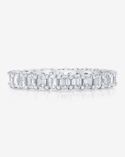 Bridal Wedding Bands Platinum / 3 Mini Emerald Eternity Band