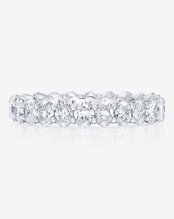 Bridal Wedding Bands Platinum / 3 Mini Oval Eternity Band