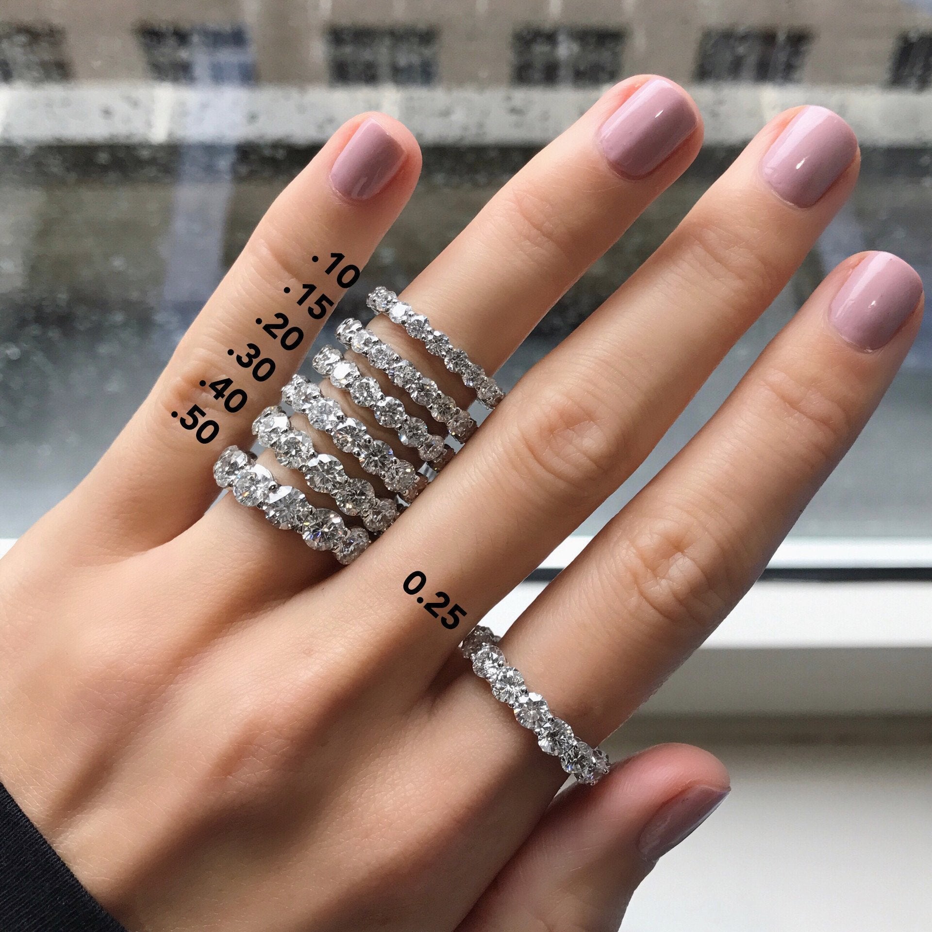 Bridal Wedding Bands Round Diamond Eternity Band