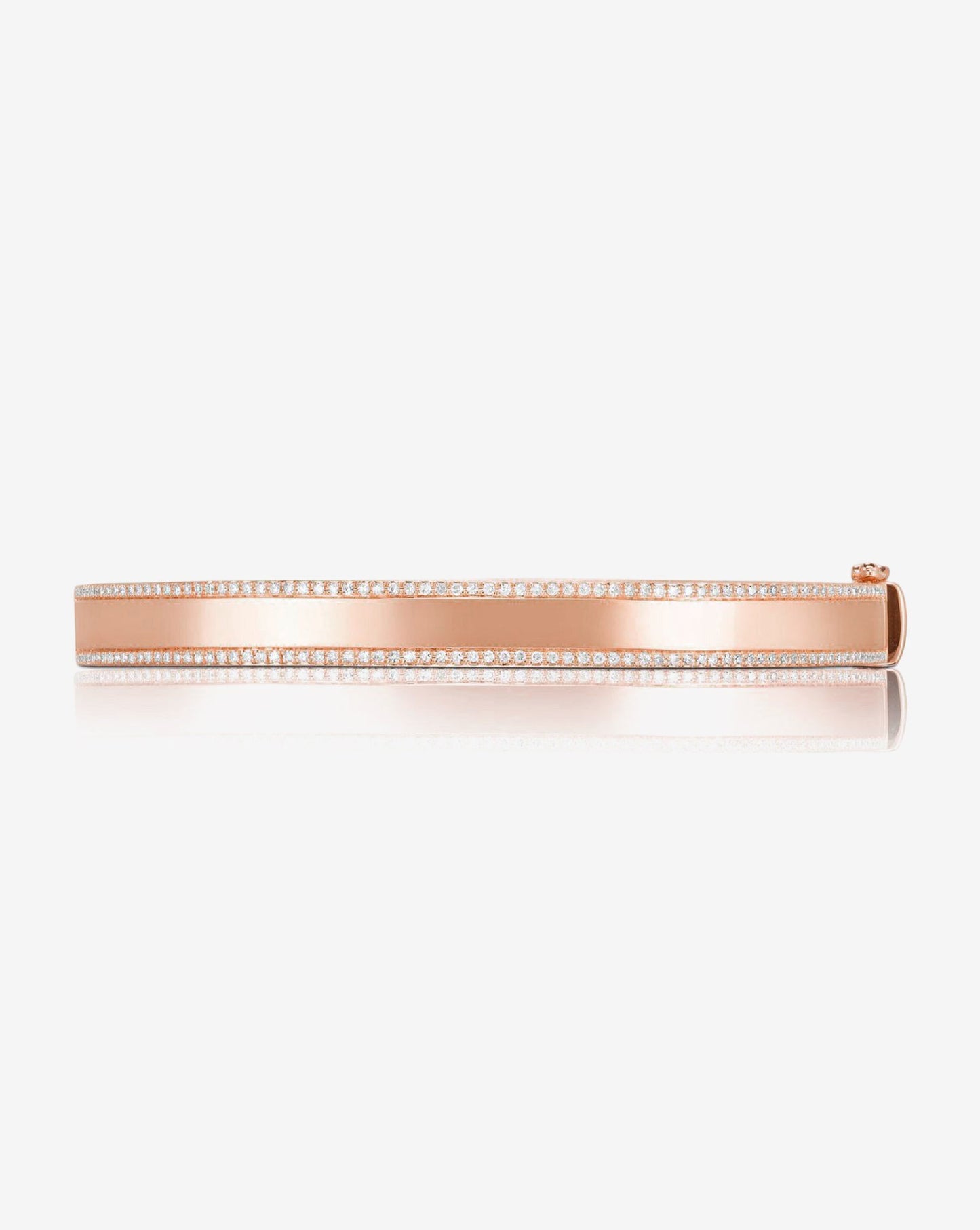 Ring Concierge Bracelets 14k Rose Gold / 18 cm Diamond Border Bangle
