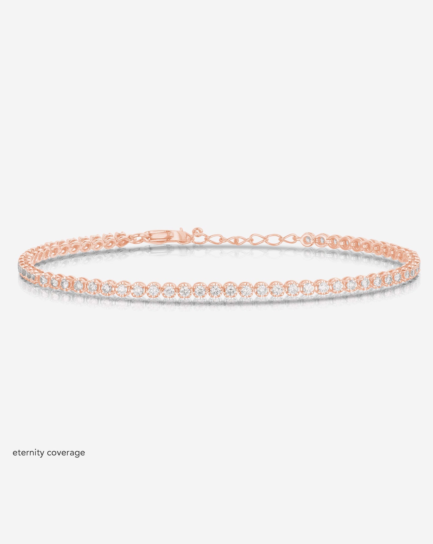 Ring Concierge Bracelets 14k Rose Gold / Eternity Mini Diamond Tennis Bracelet