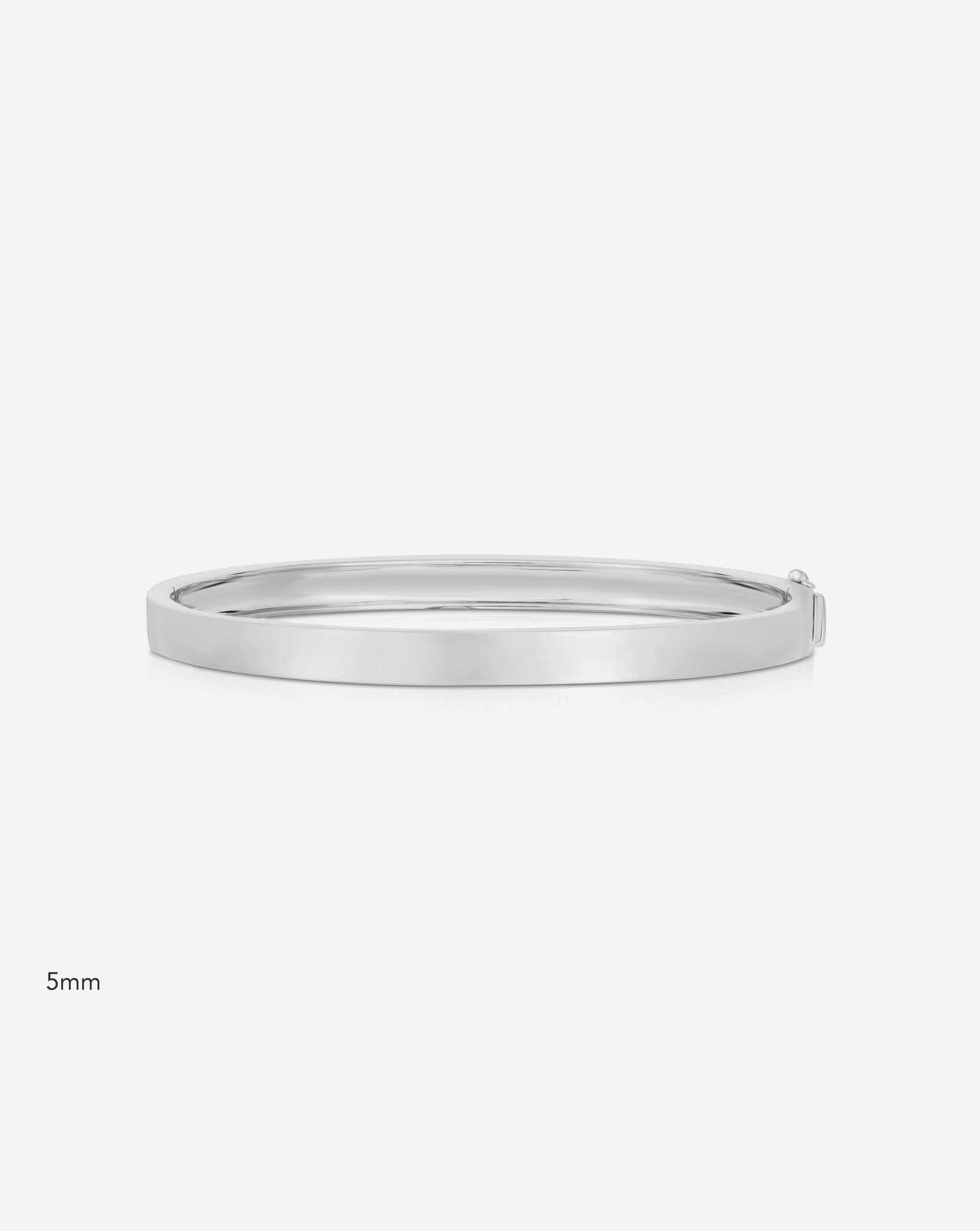 Ring Concierge Bracelets 14k White Gold / 5mm / 15 cm Stackable Gold Bangle