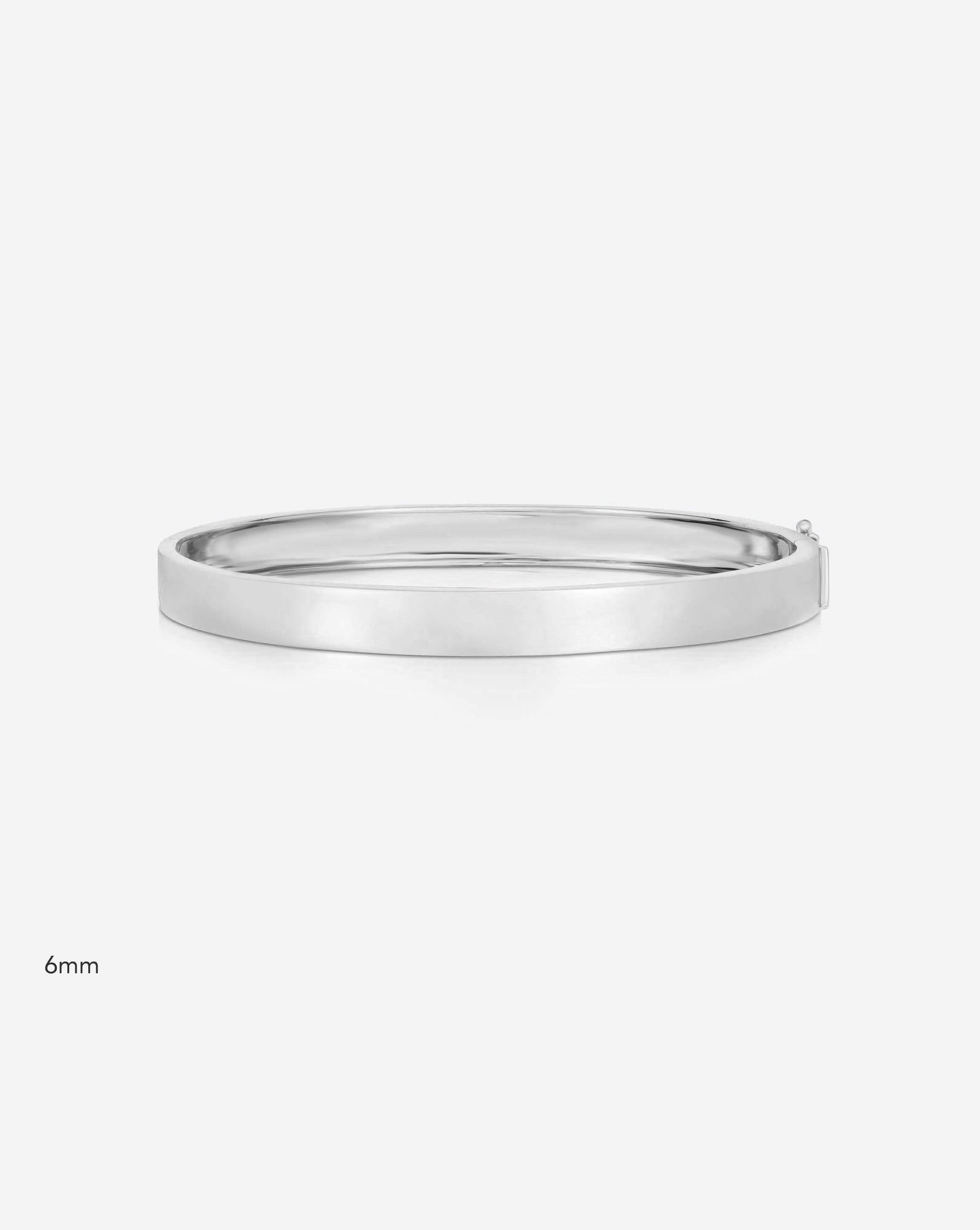 Ring Concierge Bracelets 14k White Gold / 6mm / 15 cm Stackable Gold Bangle