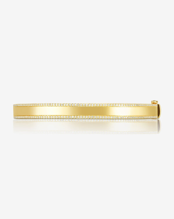 Ring Concierge Bracelets 14k Yellow Gold / 18 cm Diamond Border Bangle