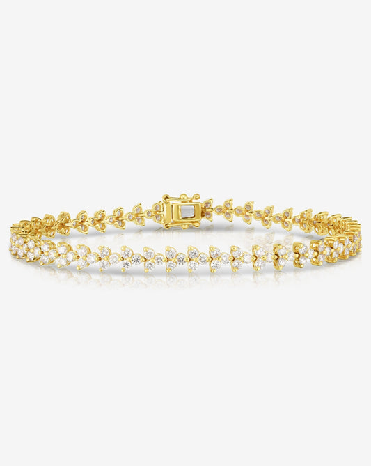 Ring Concierge Bracelets 14k Yellow Gold Diamond Trio Tennis Bracelet