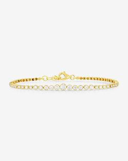 Ring Concierge Bracelets 14k Yellow Gold Graduated Bezel Diamond Tennis Bracelet