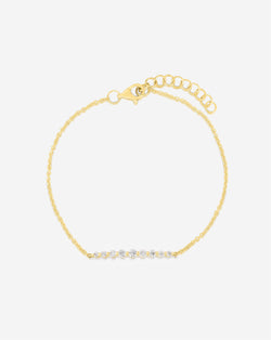Ring Concierge Bracelets 14k Yellow Gold Graduated Single Prong Diamond Bracelet