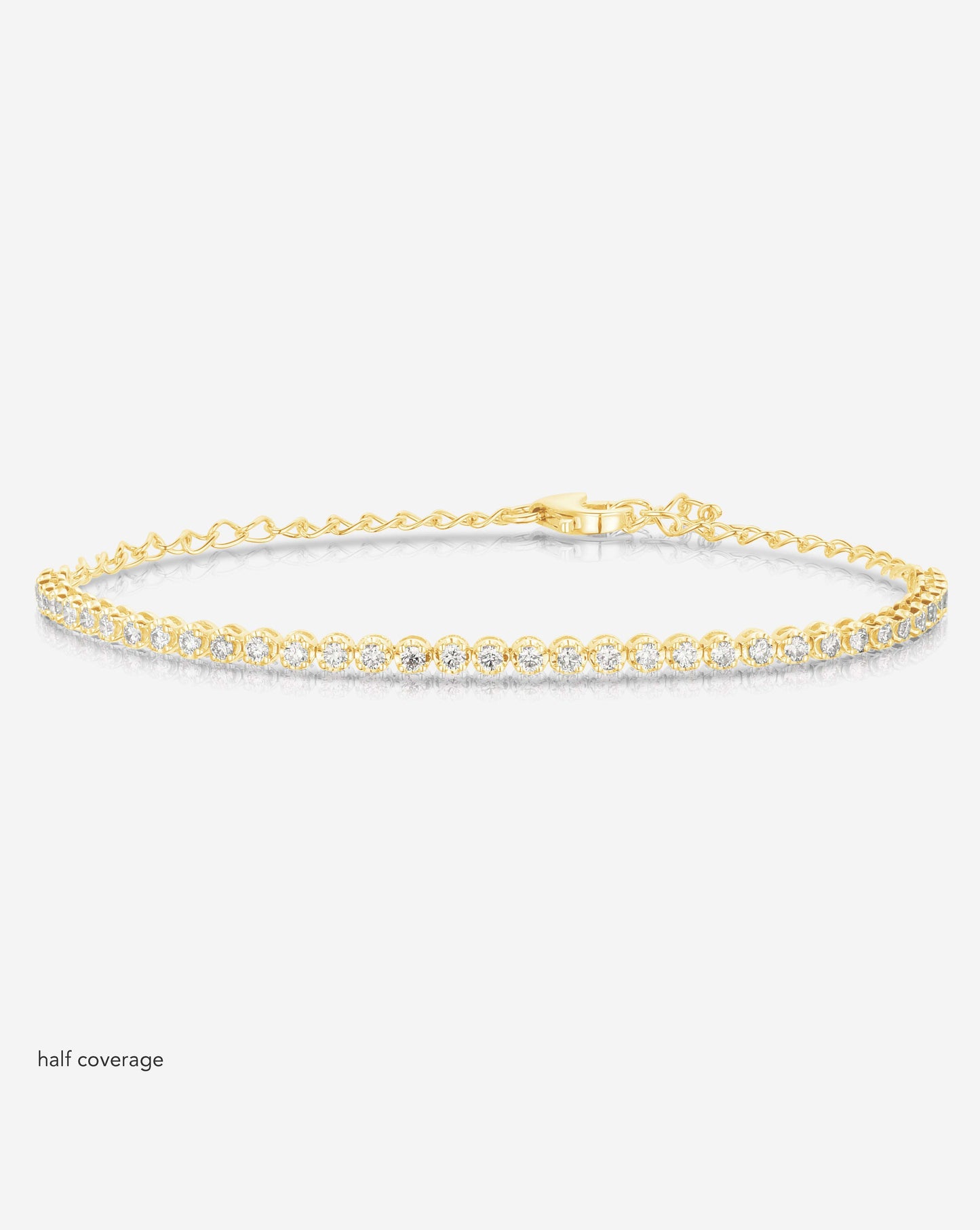 Ring Concierge Bracelets 14k Yellow Gold / Half Mini Diamond Tennis Bracelet