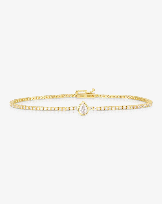 Ring Concierge Single Mixed Shapes Diamond Tennis Bracelet 14kt Yellow Gold