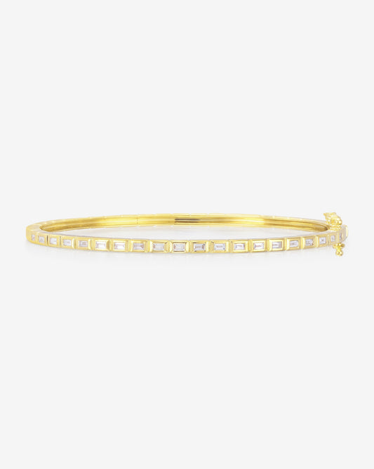 Ring Concierge Bracelets Baguette Bezel Bangle 14k Yellow Gold
