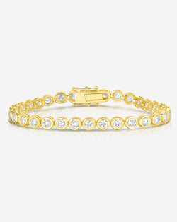 Ring Concierge Bracelets Bezel-Set Classic Diamond Tennis Bracelet 14k yellow gold