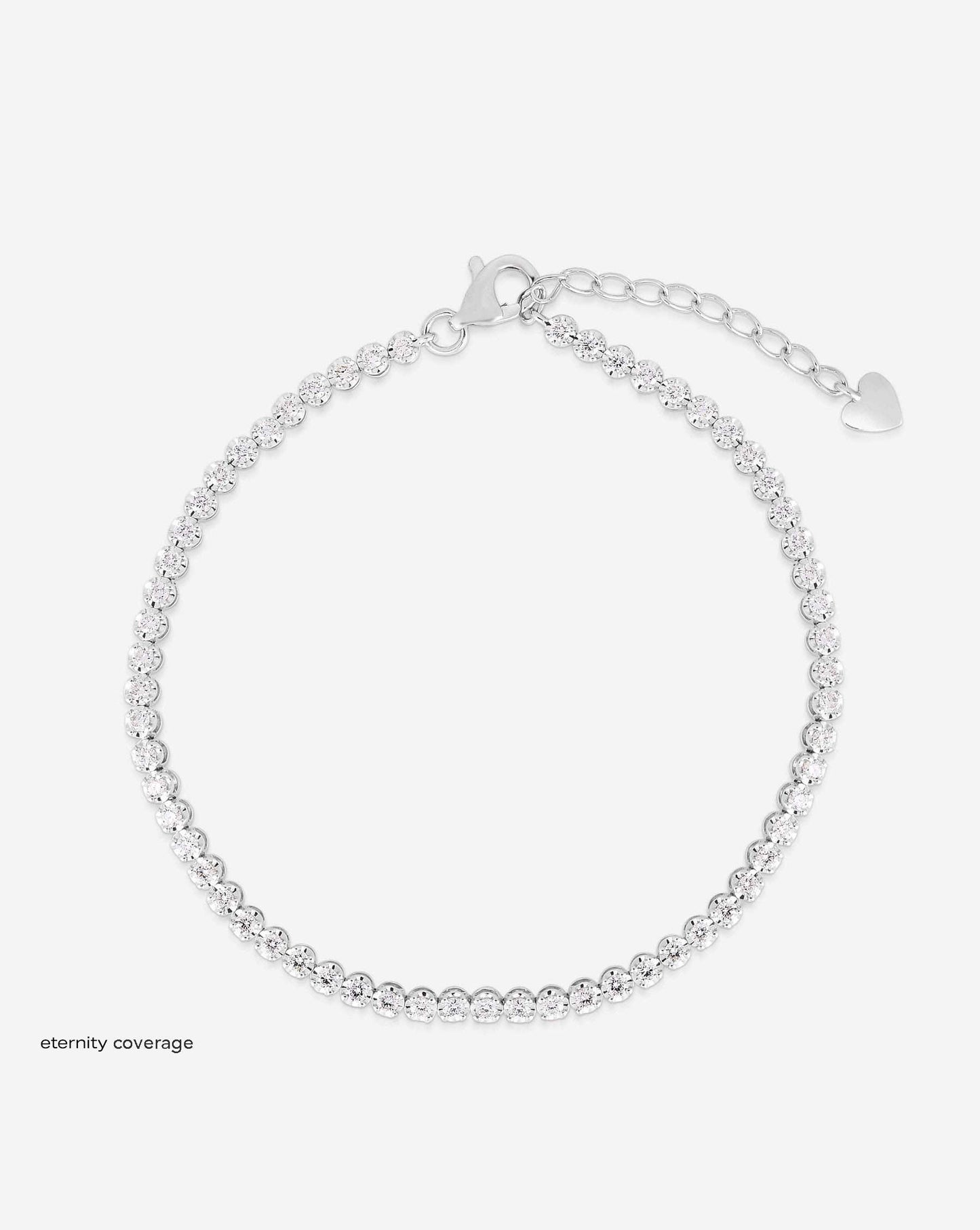 Ring Concierge Bracelets 14k white gold eternity coverage Mini Diamond Tennis Bracelet
