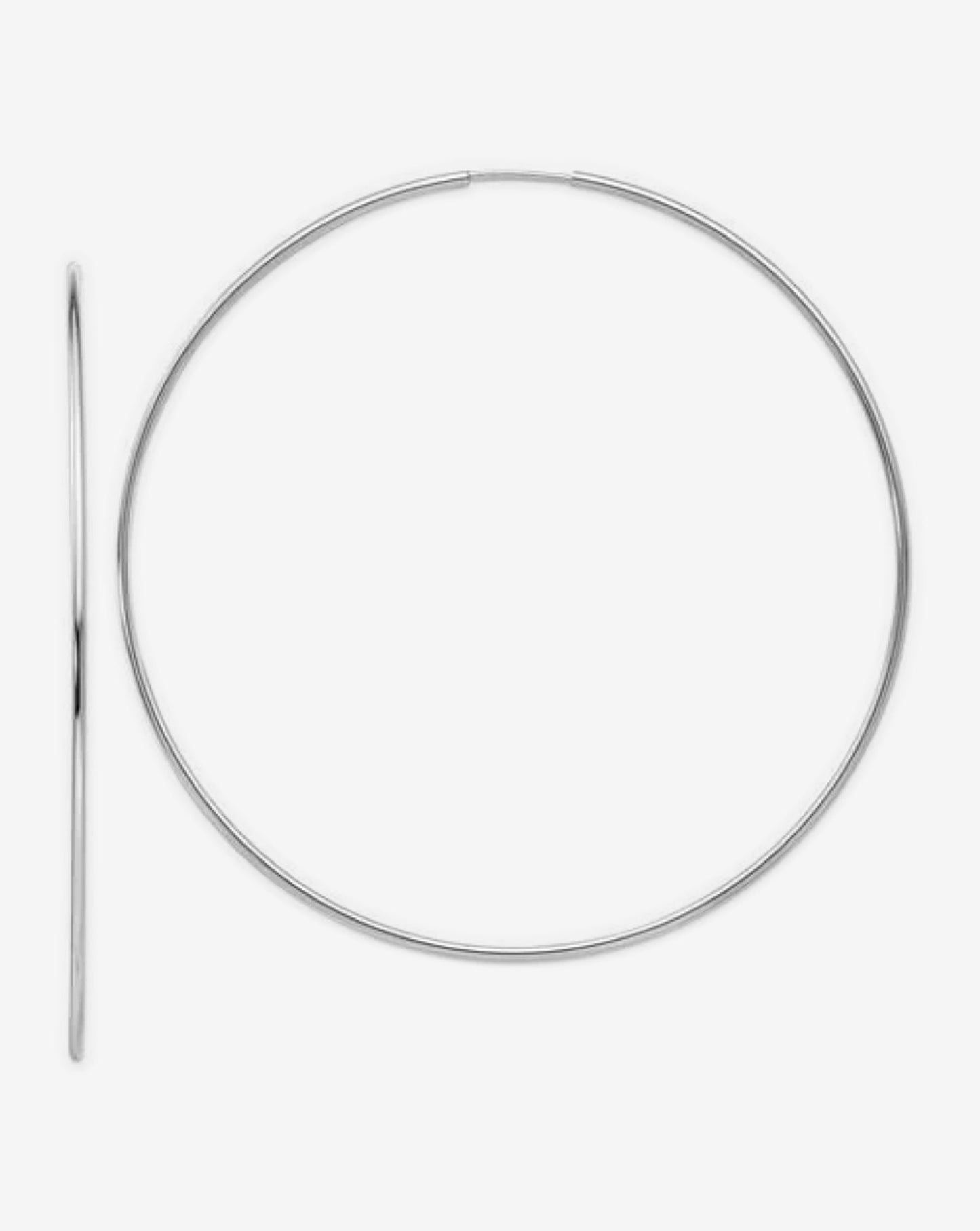 Ring Concierge Earrings 14k White Gold / M 1 mm Endless Gold Tube Hoops