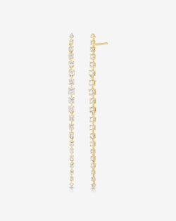 Ring Concierge Earrings 14k Yellow Gold Graduated Diamond Drop Earrings