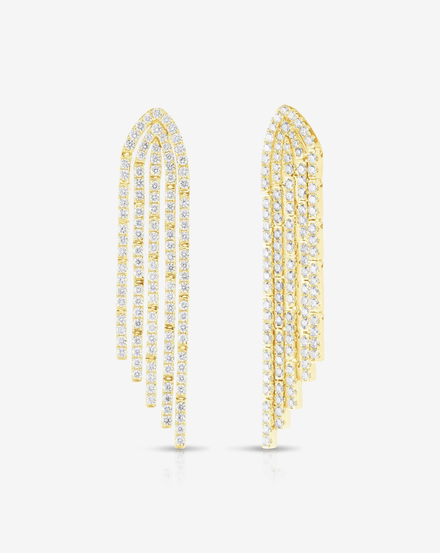 Ring Concierge 14k Yellow Gold Pavé Waterfall Earrings