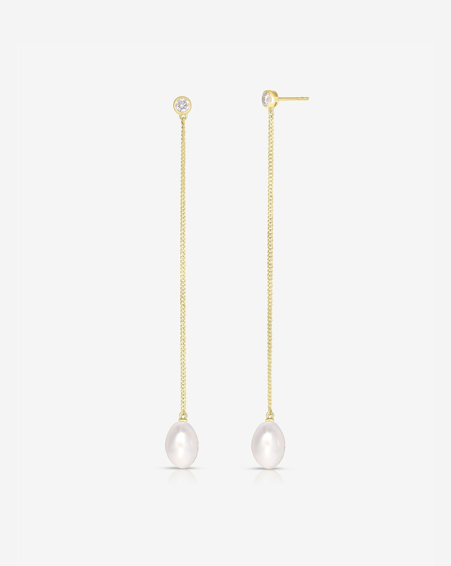 Ring Concierge Earrings Organic Pearl + Diamond Drop Earrings