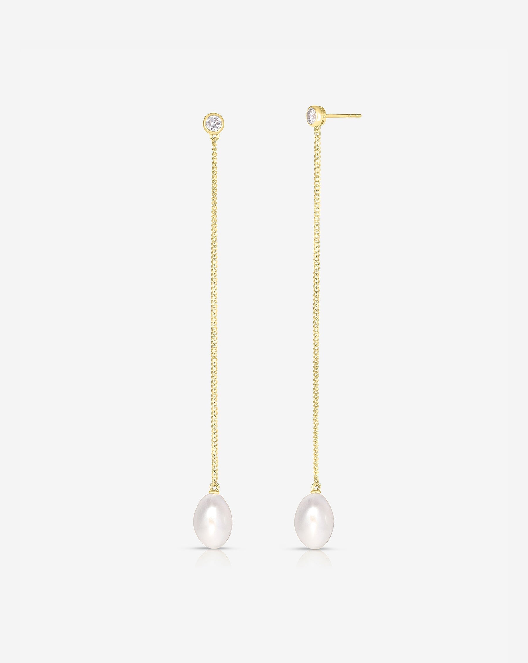Ring Concierge Earrings Organic Pearl + Diamond Drop Earrings