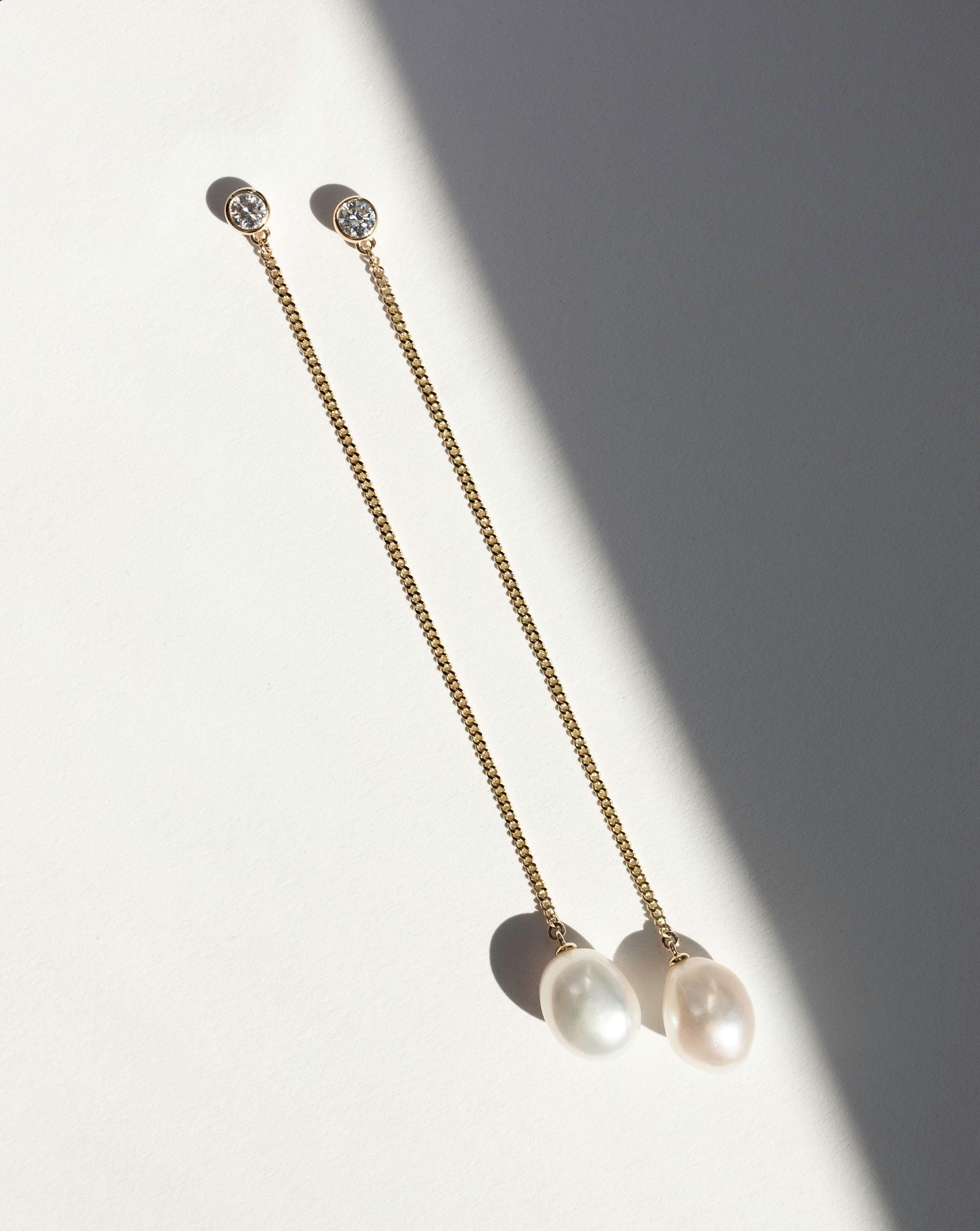 Ring Concierge Earrings Organic Pearl Drop Earrings - flat image with shadow