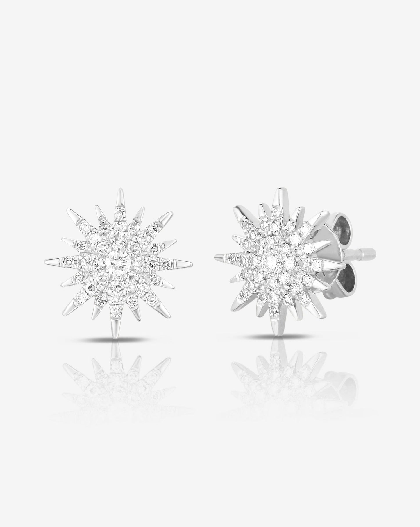 Ring Concierge white gold Starburst Diamond Studs - flat image