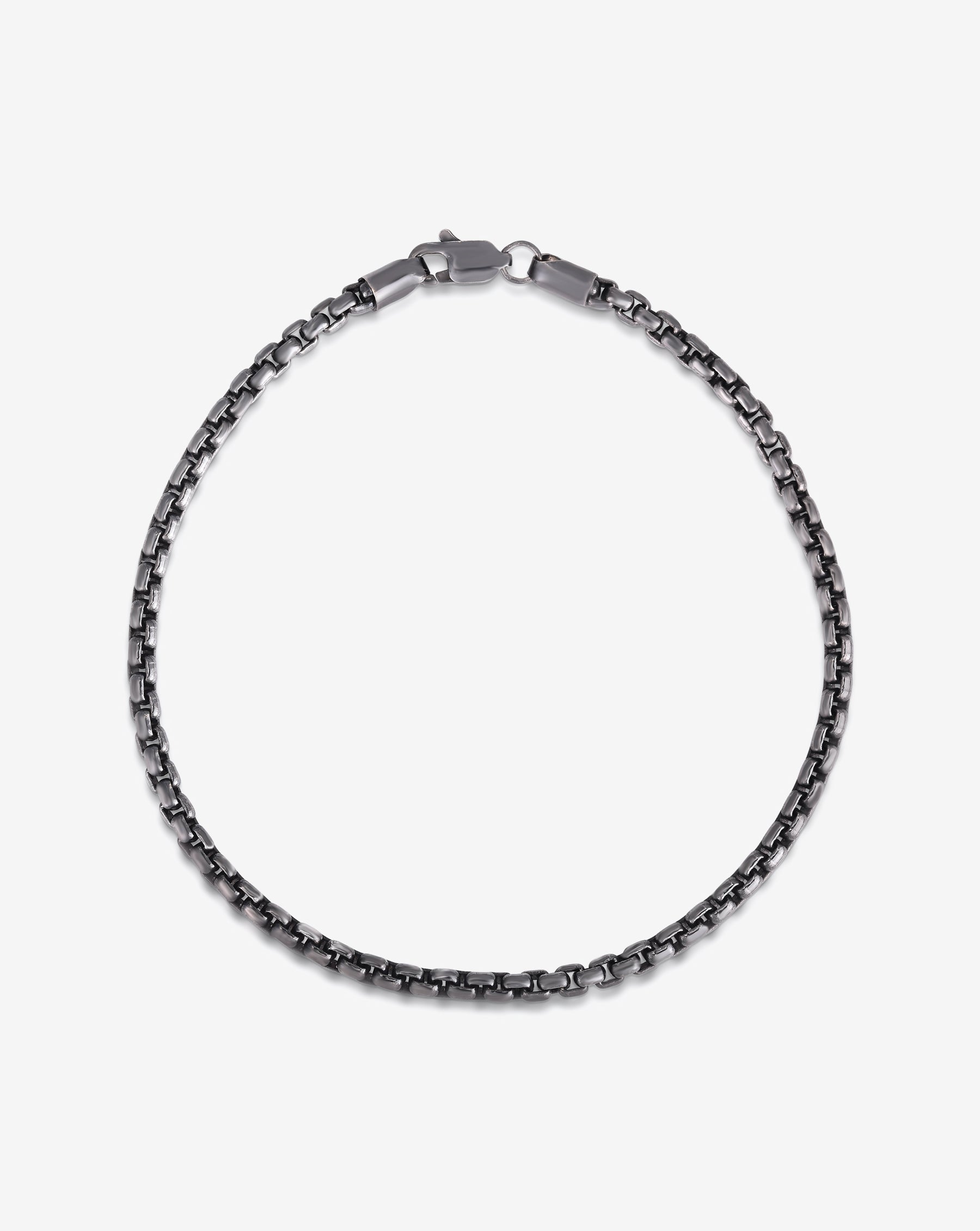 Ring Concierge Mens Men's Bracelets 3 mm Round Box Link Bracelet