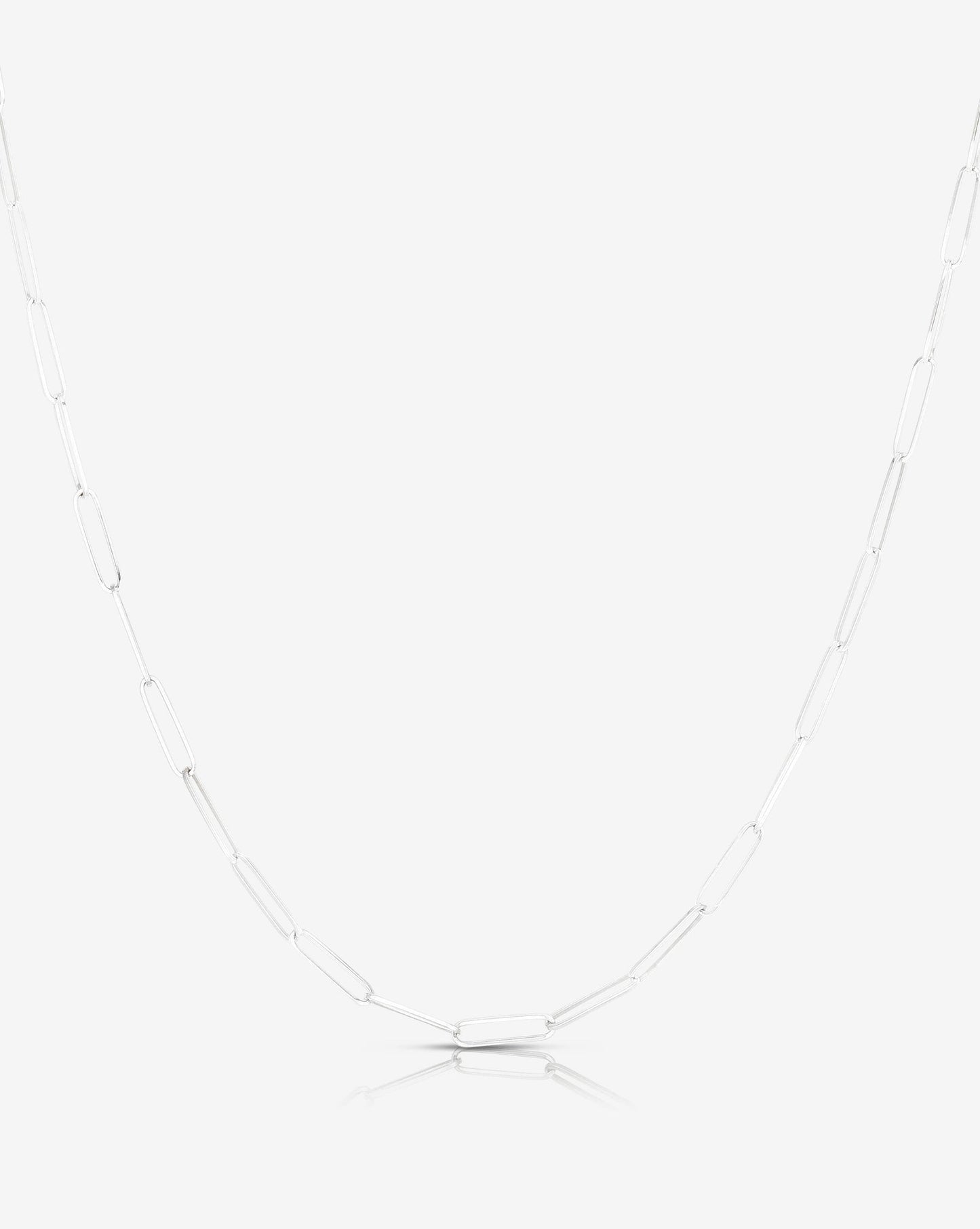 Ring Concierge Necklaces 14k White Gold / 18" Small Link Chain Necklace
