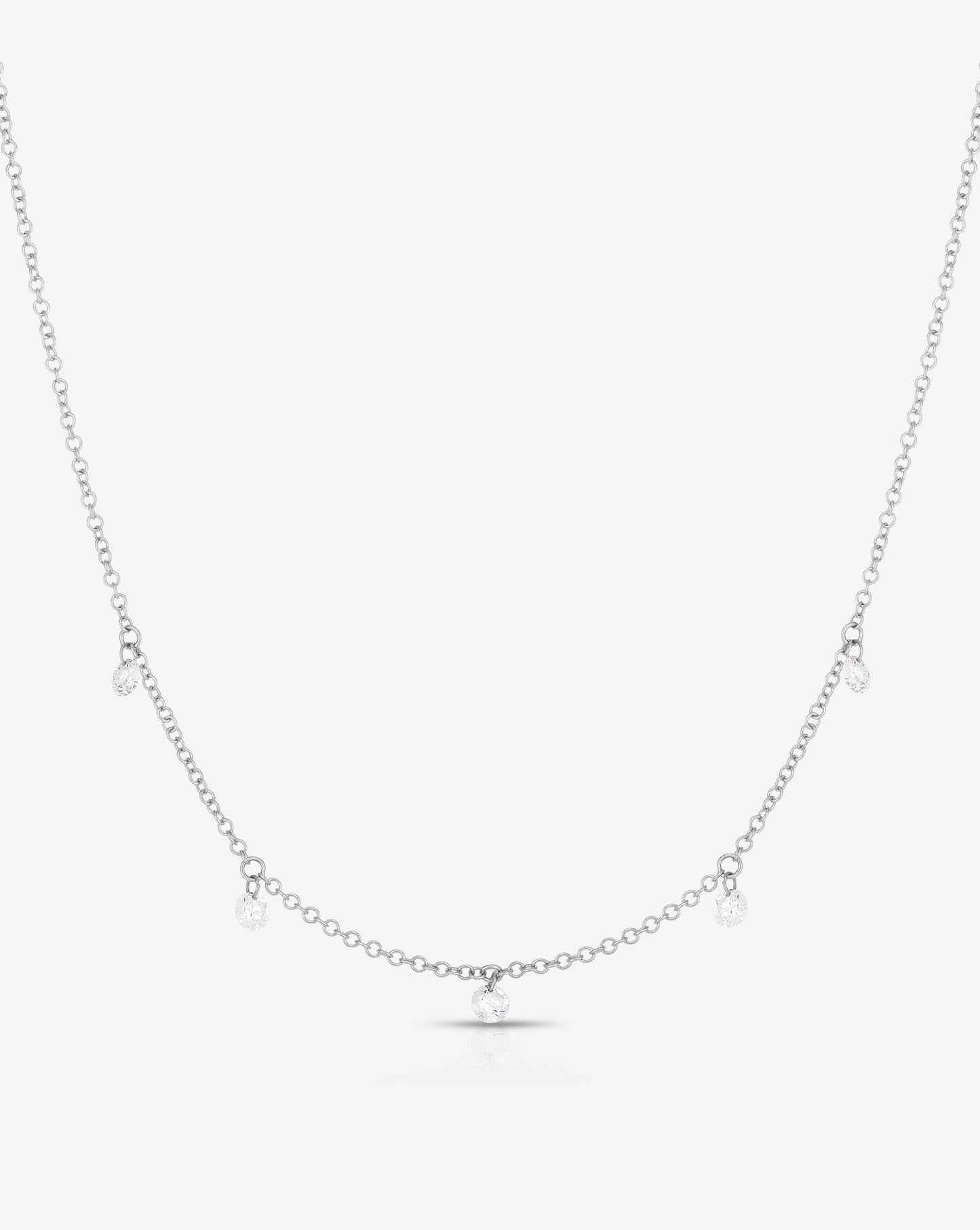 Ring Concierge Necklaces 14k White Gold Floating Diamond Necklace