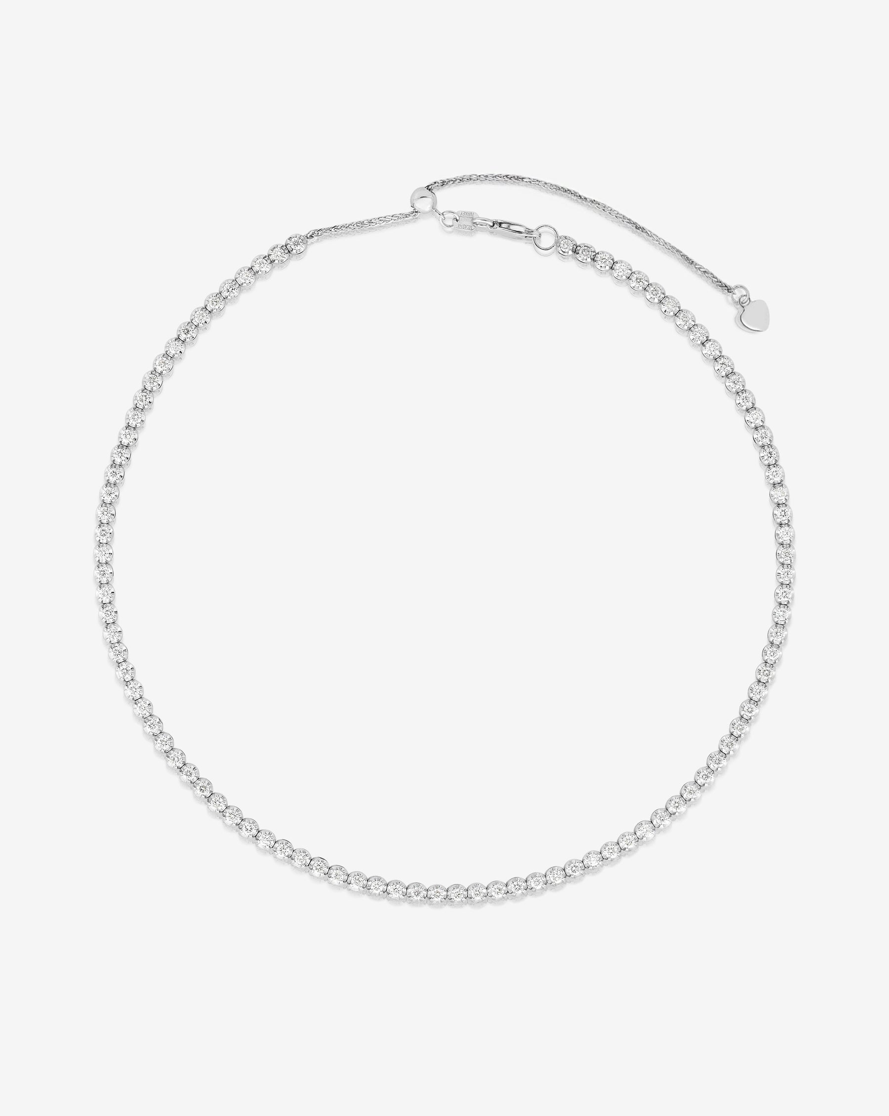 Ring Concierge Necklaces 14k White Gold Multiway Tennis Necklace + Double Wrap Bracelet