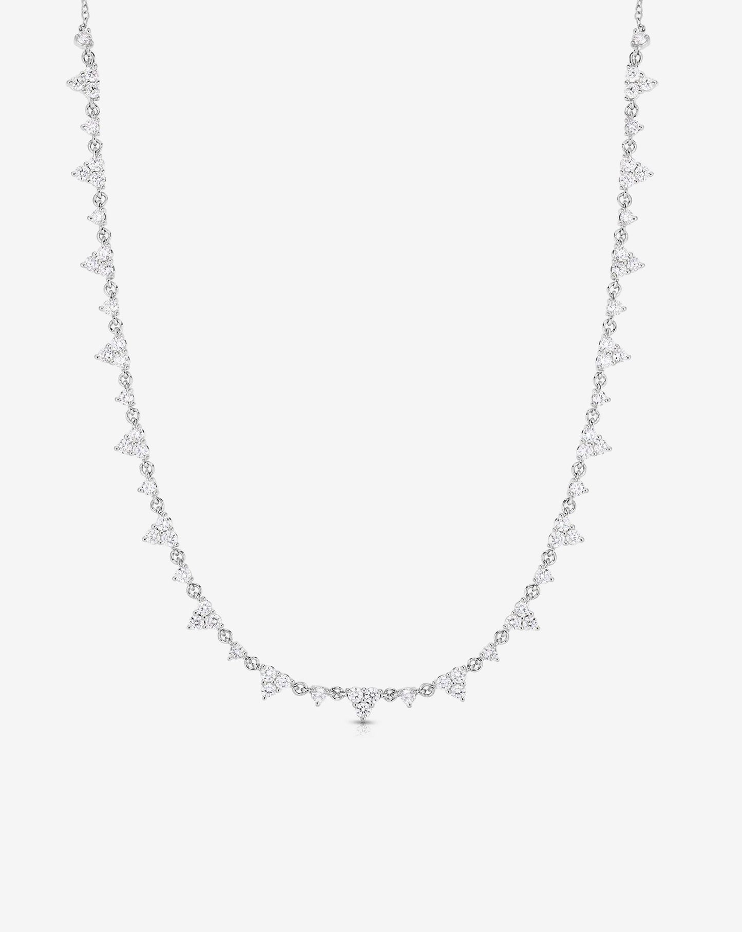 Ring Concierge Necklaces 14k White Gold Trio Diamond Layering Necklace