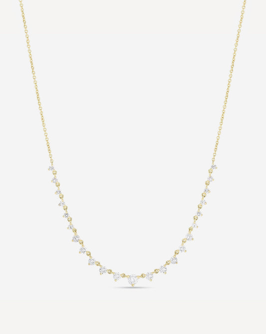 Ring Concierge Necklaces 14k Yellow Gold Graduated Diamond Layering Necklace